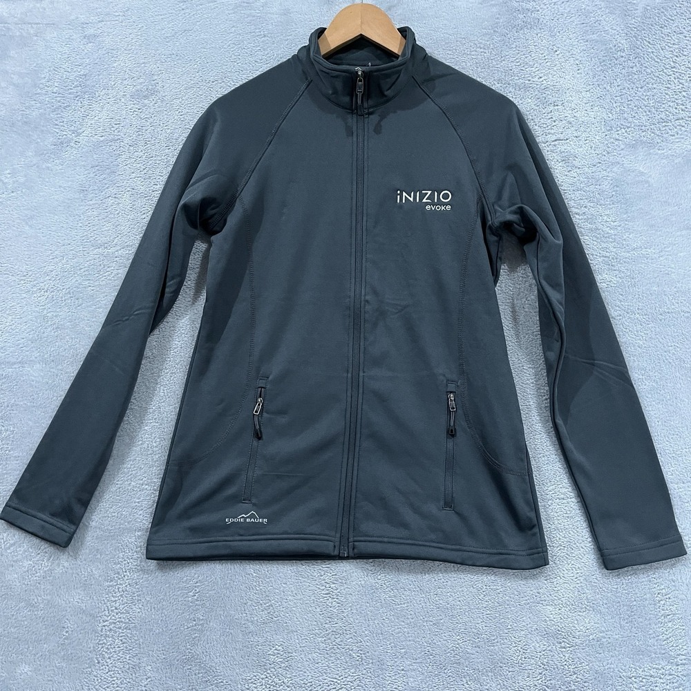 Eddie Bauer‎ Performance Jacket Womens Medium Smooth Fleece Full Zip Grey